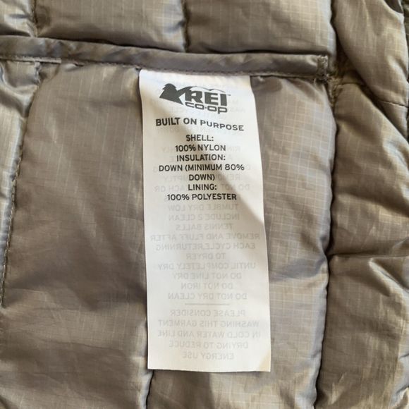 REI Co-op Vest Youth XXS 4/5 Gray Full Zip 80% Down Puffer Sleeveless Jacket 650 - Picture 7 of 10